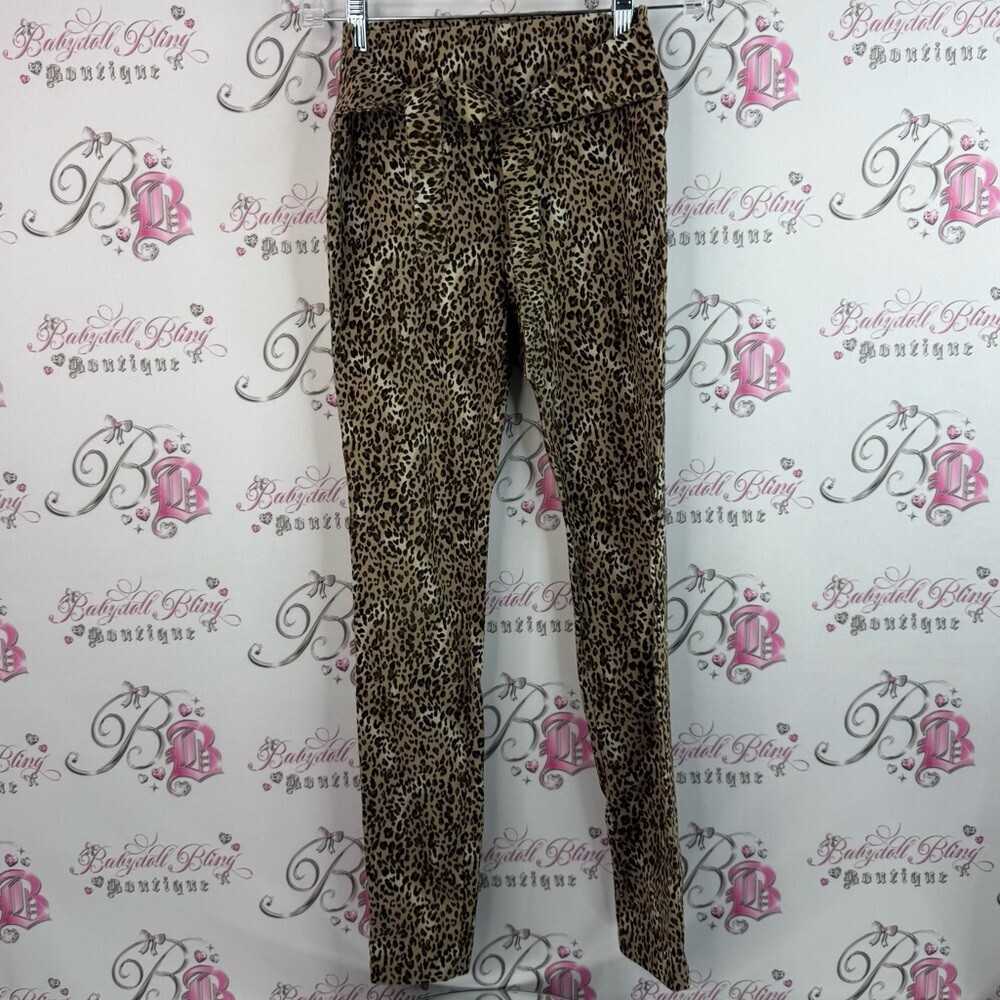 Seduction pants tie up ribbon waist, cheetah Print Leopard Print Women